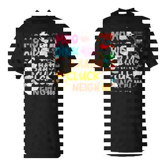 Animaux De La Ferme Sons Oink Baa Neigh Cluck Moo Toddler Farmer T-Shirt - Cadeauxyz