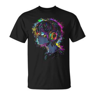 Anime Manga Graphic Casque Illustration Anime T-Shirt - Cadeauxyz