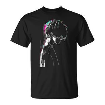 Anime Manga Motif Pixel Illustration Anime T-Shirt - Geschenkecke