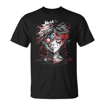 Anime Manga Motif Red Eyes Illustration Anime T-Shirt - Geschenkecke