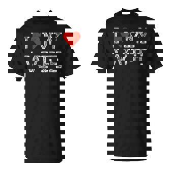 Aniversario De Matrimonio Hombres Outfit I Heart My Wife Camiseta unisex - Regaloses