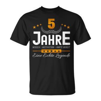 Anniversary 5 Years Company Service Anniversary Office Jokes Anniversary T-Shirt - Geschenkecke