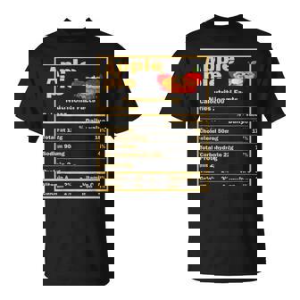 Apple Pie Nutrition Facts Thanksgiving Christmas T-Shirt - Monsterry