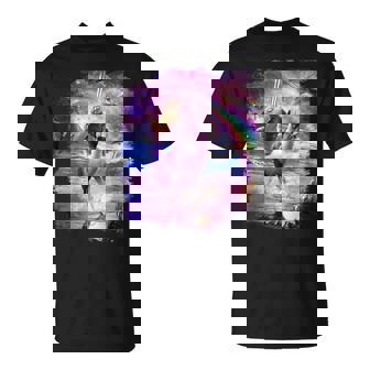 Arco Iris Láser Perezoso En Llama Unicornio Comiendo Taco Camiseta unisex - Regaloses