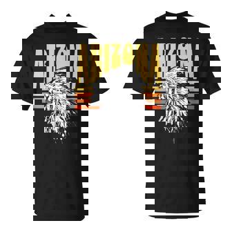 Arizona Crâne Et Coiffe Style Indienintage T-Shirt - Cadeauxyz