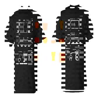 Arte Cerveza Regalos Degustación Cervezas Caseras Hombre Amantes De La Cerveza Cerveceros Manga De Doble Puntada Talla S Negro Camiseta unisex - Regaloses