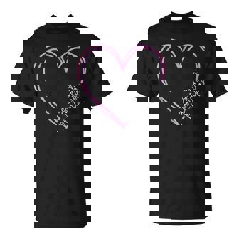 Assistant Principal Heart Outline Subtle Valentines Day T-Shirt - Monsterry