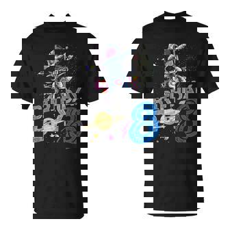 Astronaut 8 Years Old Bday Space Explorer 8th Birthday Boy T-Shirt - Monsterry