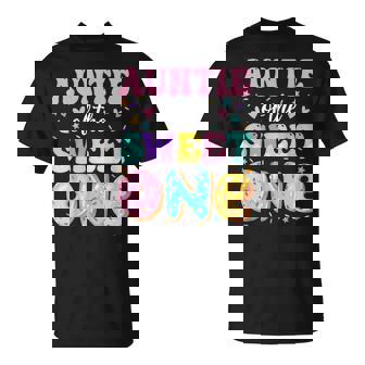 Auntie Of The Sweet One 1St Birthday Donut Bday Party T-Shirt - Monsterry