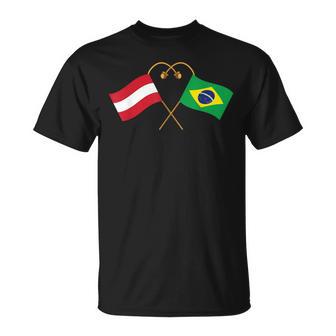 Austria Flag Brazilian Flag Austria Brazil T-Shirt - Geschenkecke