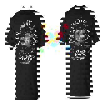 Autism Awareness Respect Love Support Blue Autism Boy Girls T-Shirt - Seseable