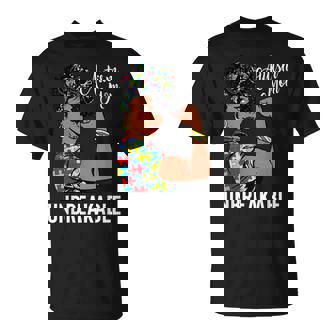 Autism Awareness Strong Mom Afro Mother Black Women T-Shirt | Mazezy