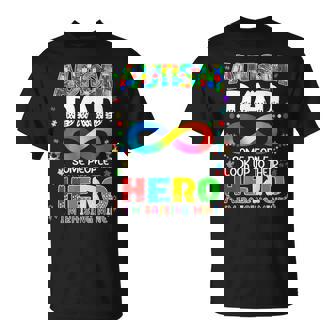 Autism Dad Raising Hero Groovy Father Autism Awareness T-Shirt - Monsterry