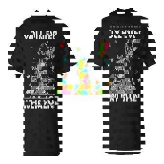Autism Mom You Will Never Walk-Alone Support Autism Daughter T-Shirt - Thegiftio UK