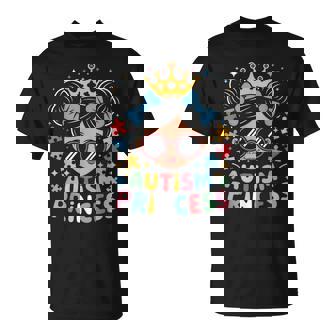 Autism Princess Afro Girls Bow Daughter Autism Awareness T-Shirt | Mazezy