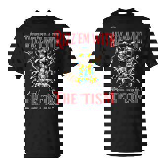 Autism Rizz Em With The Tism Meme Autistic Racoon Hand Rock T-Shirt - Monsterry