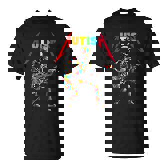 Autism Skeleton Guitar Rock Music Lover Autism Awareness T-Shirt - Thegiftio UK