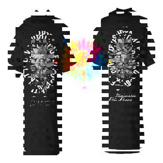 Autism Support Colorful Sunflower Autism Awareness T-Shirt - Monsterry