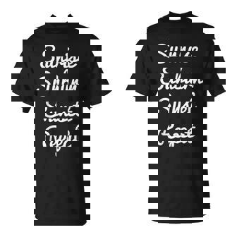 Avec Motif Coucher De Soleil Et Coucher De Soleil T-Shirt - Cadeauxyz