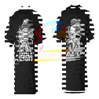Bald Eagle Americaw American Flag USA Patriotic Merica T-Shirt - Monsterry