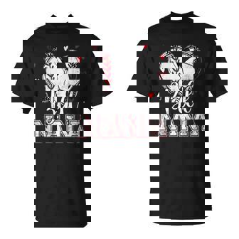 Ball Nana Baseball Soccer Heart Nana Of Both T-Shirt - Seseable