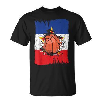 Bandera Yugoslavia Astillada Del Equipo De Baloncesto De Yugoslavia Camiseta unisex - Regaloses