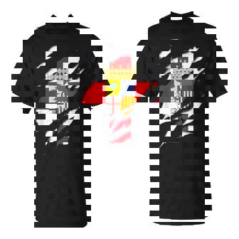 Bandera Zaragoza Provincia Efecto Tridimensional 3D Aragon Camiseta unisex - Regaloses