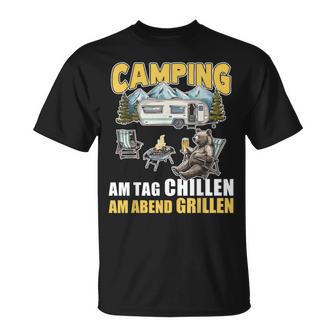 Barbecue And Chillen Camper Saying Caravan Camping T-Shirt - Geschenkecke