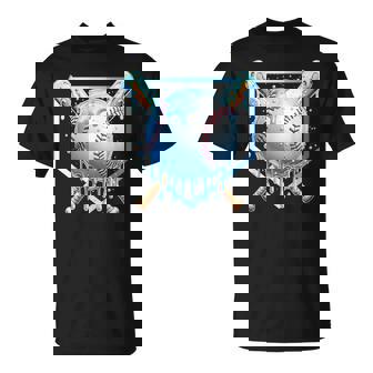 Baseball Drip For Boys Home Plate Ice Cream Drip Youth Sport T-Shirt - Seseable