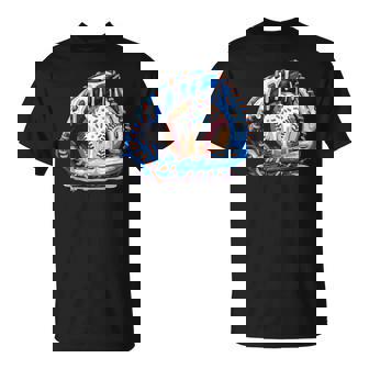 Baseball Drip Ice Cream Sprinkles Baseball Glove T-Shirt | Seseable CA