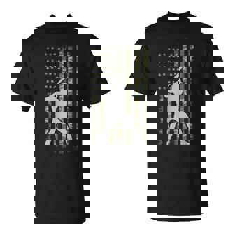 Baseball Player American Flag Baseball Usa T-Shirt - Monsterry