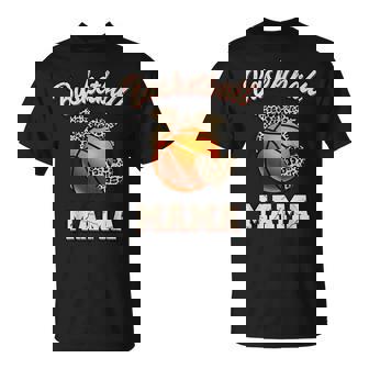 Basketball Mama Bandana Leopard Heart Fans Mother's Day T-Shirt | Seseable UK