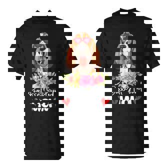 Basset Hound Mom Mama Sunglasses Dog Lover Owner Womens T-Shirt - Seseable