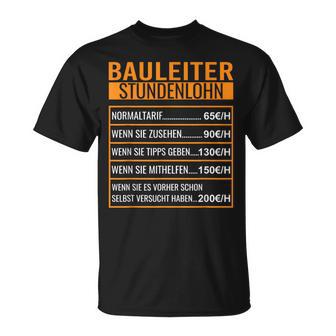 Baustelle Stundenlohn T-Shirt - Geschenkecke