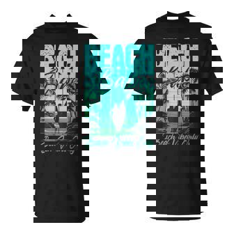 Beach Babe Beach Vibes Only Retro Summer Surfing Sunset T-Shirt - Monsterry
