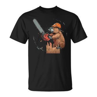 Beaver Lumberjack Chainsaw T-Shirt - Geschenkecke