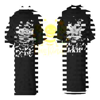 Bee Kind Cute Bee With Flower Kindness T-Shirt - Monsterry