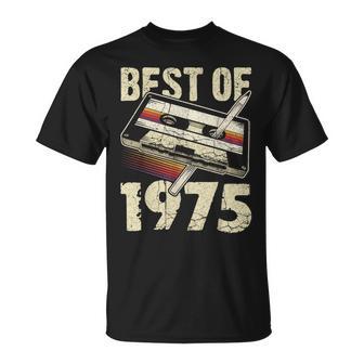 Best Of 1975 Audio Cassette 49Th Birthday 49 Years Old T-Shirt - Geschenkecke