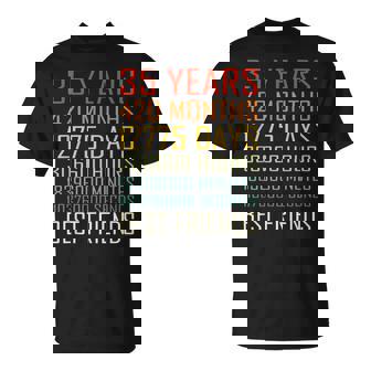 Best Friends Vintage 35 Years Friendship Anniversary T-Shirt - Monsterry