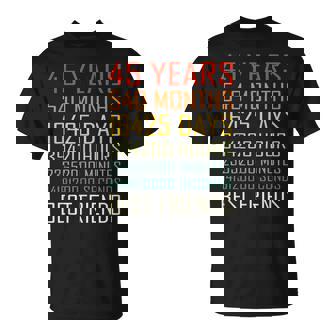 Best Friends Vintage 45 Years Friendship Anniversary T-Shirt - Monsterry