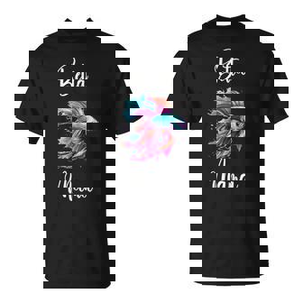 Betta Fish Family TShirtz & More Betta Mom Betta Fish Mama 's X-Small V-Neck Short Sleeve Cotton Polyester Modern Humor T-Shirt T-Shirt - Monsterry