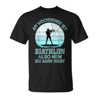 Weekend Biathlon Biathlon Fan Winter Sports Biathlon T-Shirt - Geschenkecke