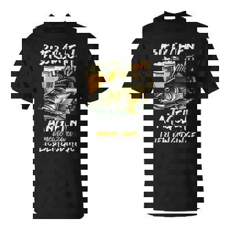 Bierchen Und Angeln Meine Zwei Lieblingsdinge Fischer T-Shirt - Geschenkecke