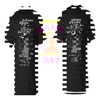Biracial Girl Melanin Queens Are Born In Juillet T-Shirt - Cadeauxyz