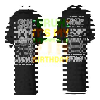 Birthday Boy Bruh It's My 7Th Birthday Gamer Pixel Number T-Shirt | Seseable UK