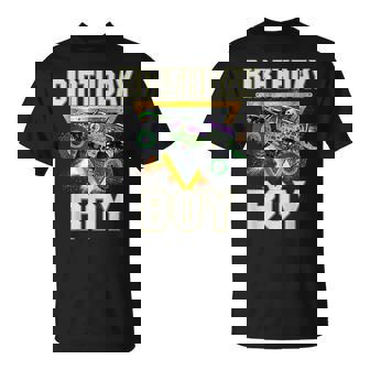 Birthday Boy Monster Trucks Are My Jam Family Matching T-Shirt - Thegiftio UK