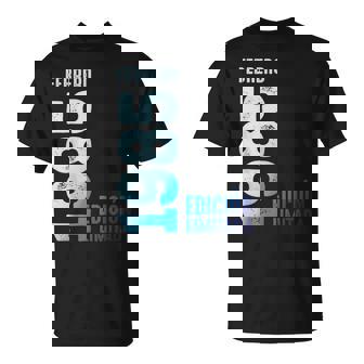 Birthday February Limited Edition 1985 Adultos Negra Talla S Manga Corta Camiseta unisex - Regaloses