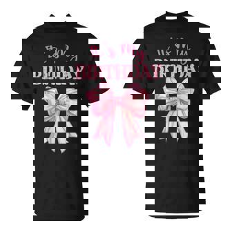 Birthday Girl Coquette Birthday Girl Pink Coquette Bow T-Shirt | Mazezy