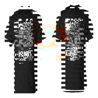 Birthday Monster Truck 5 Year Old Boys 5Th Party Born 2020 T-Shirt - Monsterry