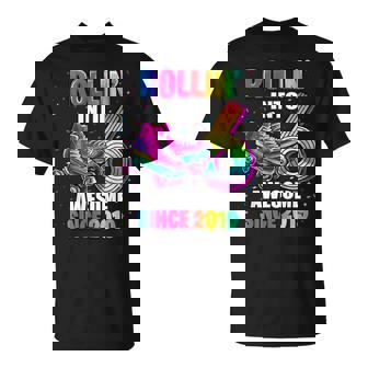 Birthday Roller Skating 6Th Girls Rollin Into 6 Skate Party T-Shirt - Thegiftio UK